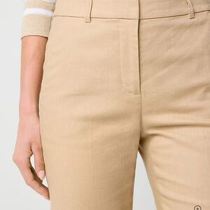 J. Crew Kallie Stretch Linen Blend Straight-Leg Pant